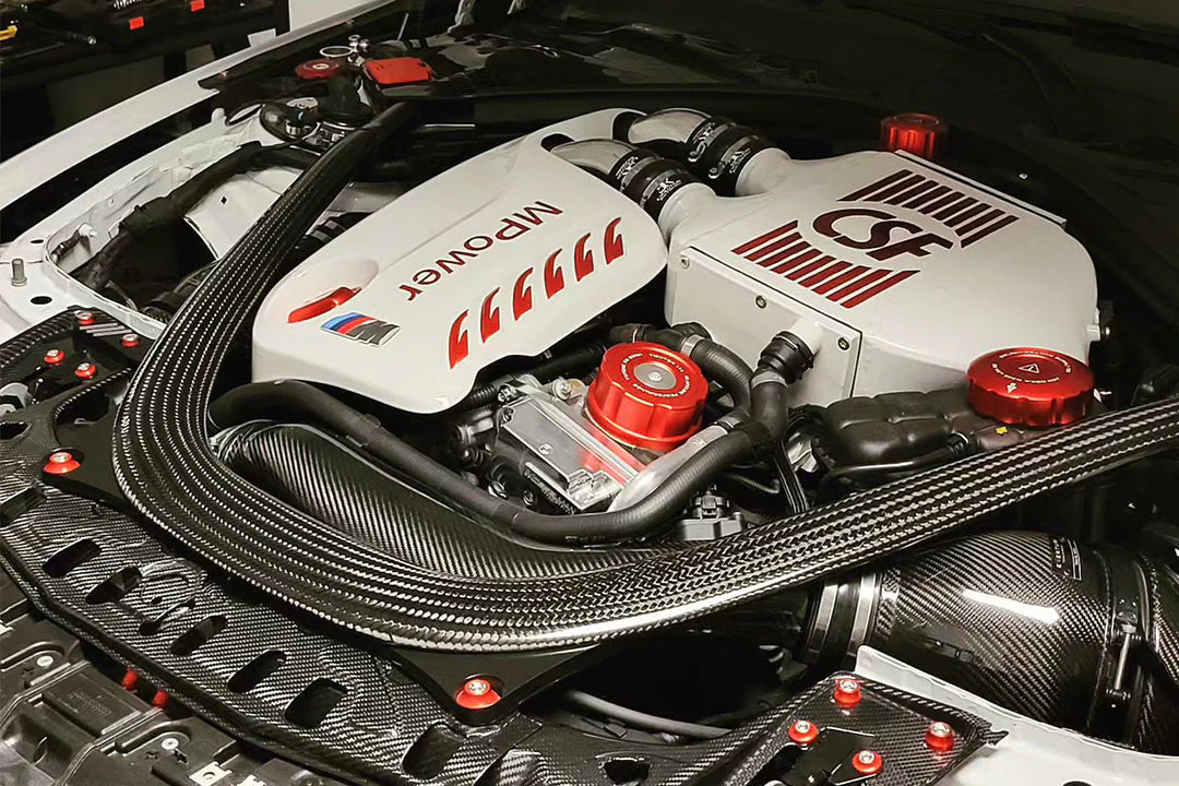 CSF #8082R F8X M3 / M4 / M2 Comp Top Mount Charge-Air-Cooler - Raw Finish – installed