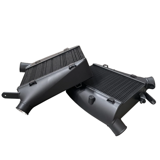 CSF #8194B Audi C8 RS6/RS7 High-Performance Twin Intercooler Set - Thermal Dispersion Black