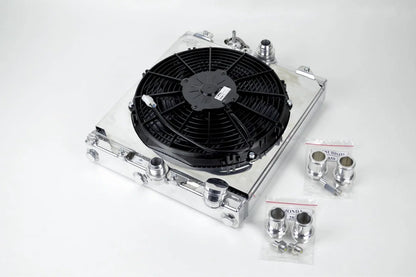 CSF #2858X Universal Half Radiator - Evo 7/8/9 / 92-00 Civic - w/ SPAL Fan & Shroud – view 2