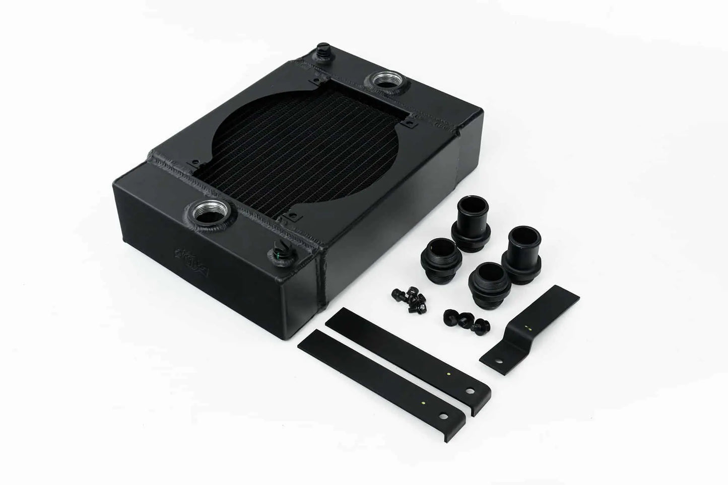 CSF #7065B The KING Cooler - Ultimate Drag Race Radiator w/ SPAL Fan & Mounting Kit - Black – view 4