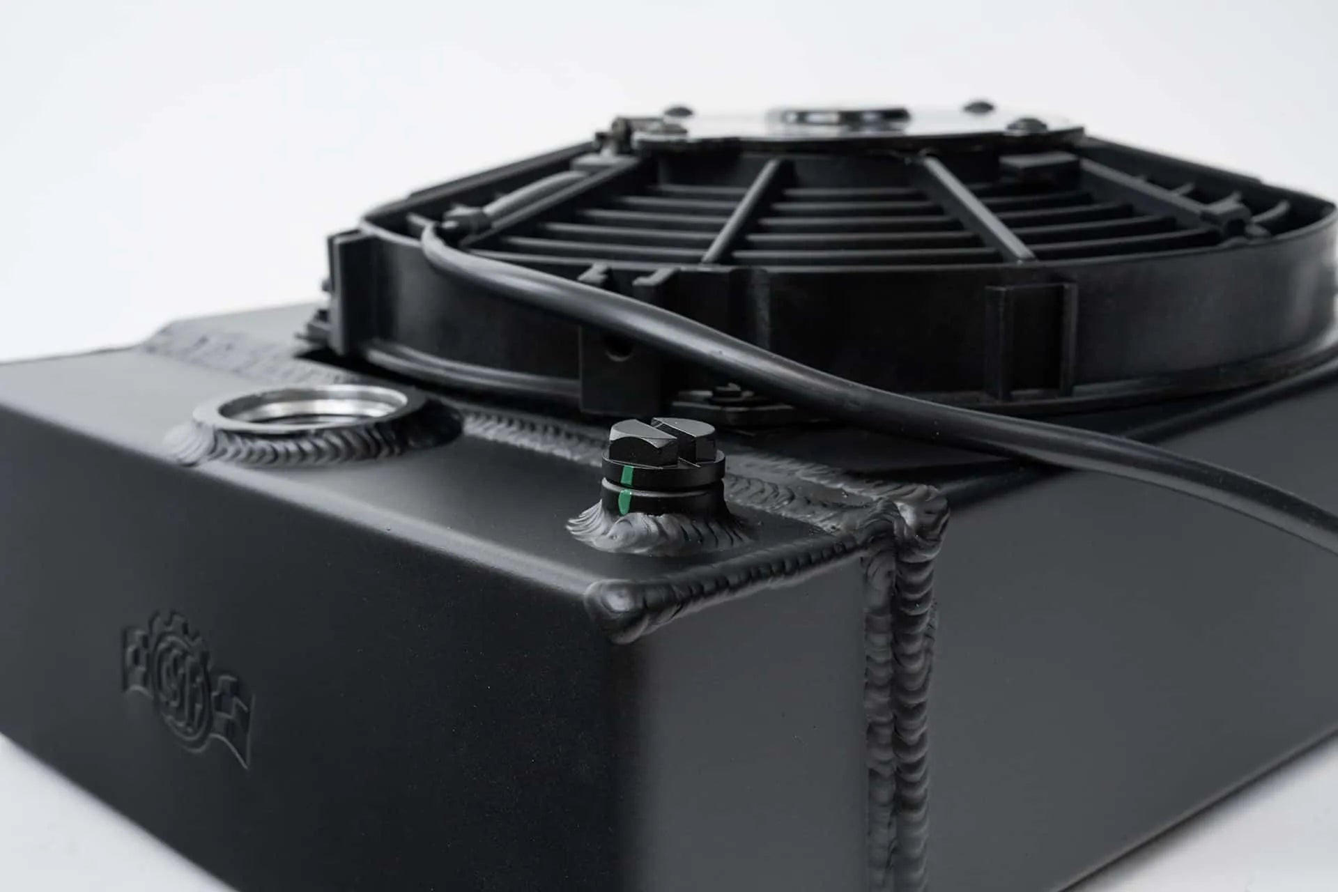 CSF #7065B The KING Cooler - Ultimate Drag Race Radiator w/ SPAL Fan & Mounting Kit - Black – view 2