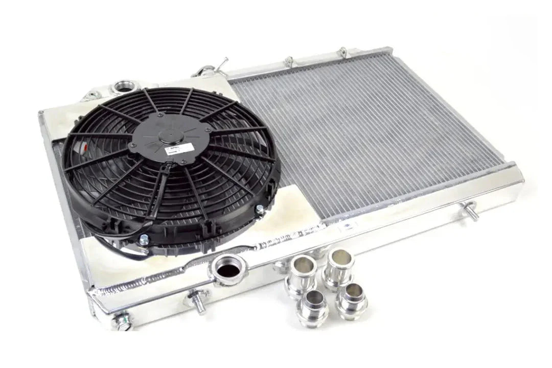 CSF #7075 Mitsubishi Evo 4/5/6/7/8/9 Full Size Slim All-Aluminum Radiator w/ 12in SPAL Fan – view 2