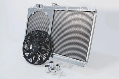 CSF #7075 Mitsubishi Evo 4/5/6/7/8/9 Full Size Slim All-Aluminum Radiator w/ 12in SPAL Fan – view 4