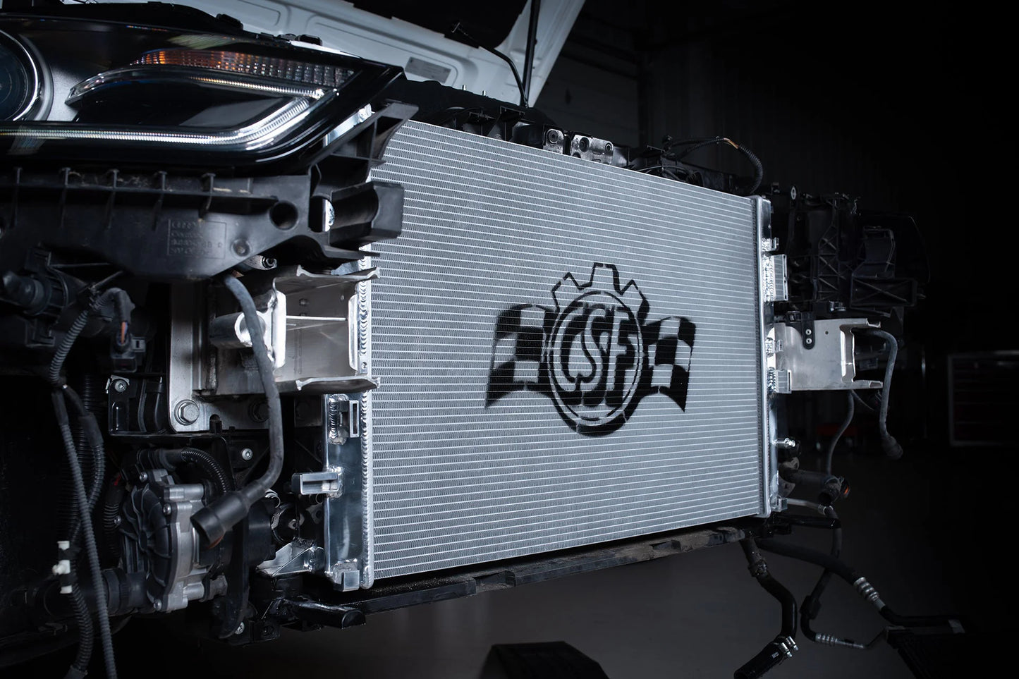 CSF #7091 Audi B8 S4/S5 & 3.0L/3.2L Audi Models High-Performance All-Aluminum Radiator – installed