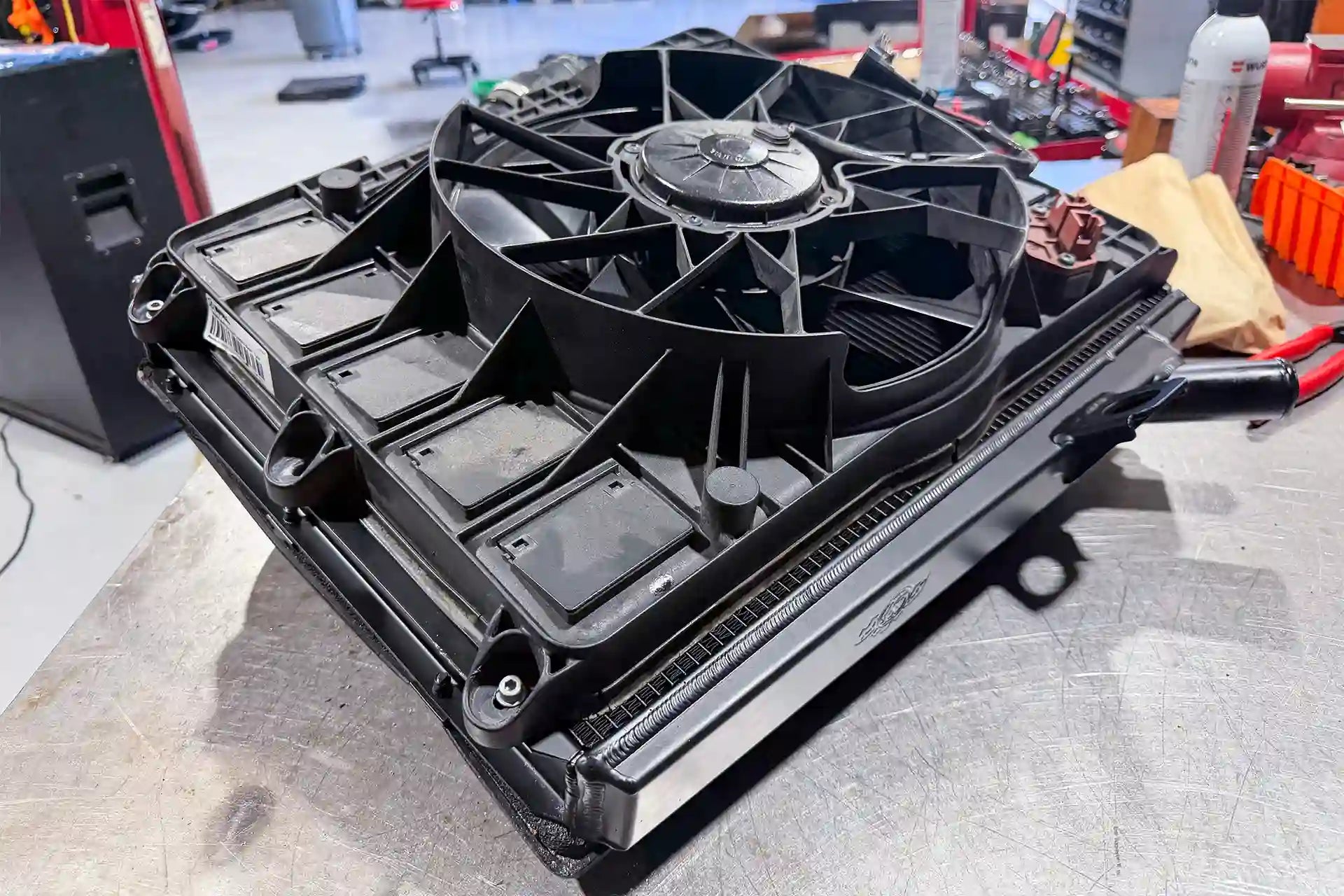 CSF Ferrari 458 radiator installation