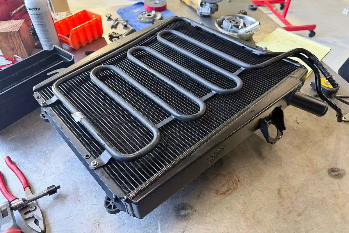 CSF Ferrari 458 right radiator installation and fitment