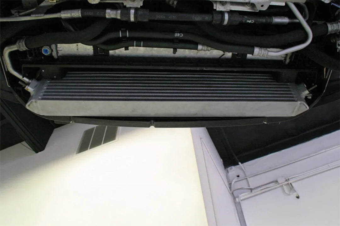 CSF #8025 BMW E9X M3 Race-Spec Oil Cooler – installed