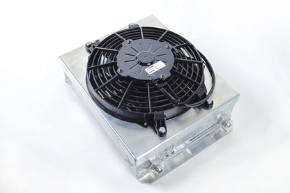CSF #8026 13.8in x 10in Dual Fluid Bar & Plate HD Oil Cooler w/9in SPAL Fan – view 2