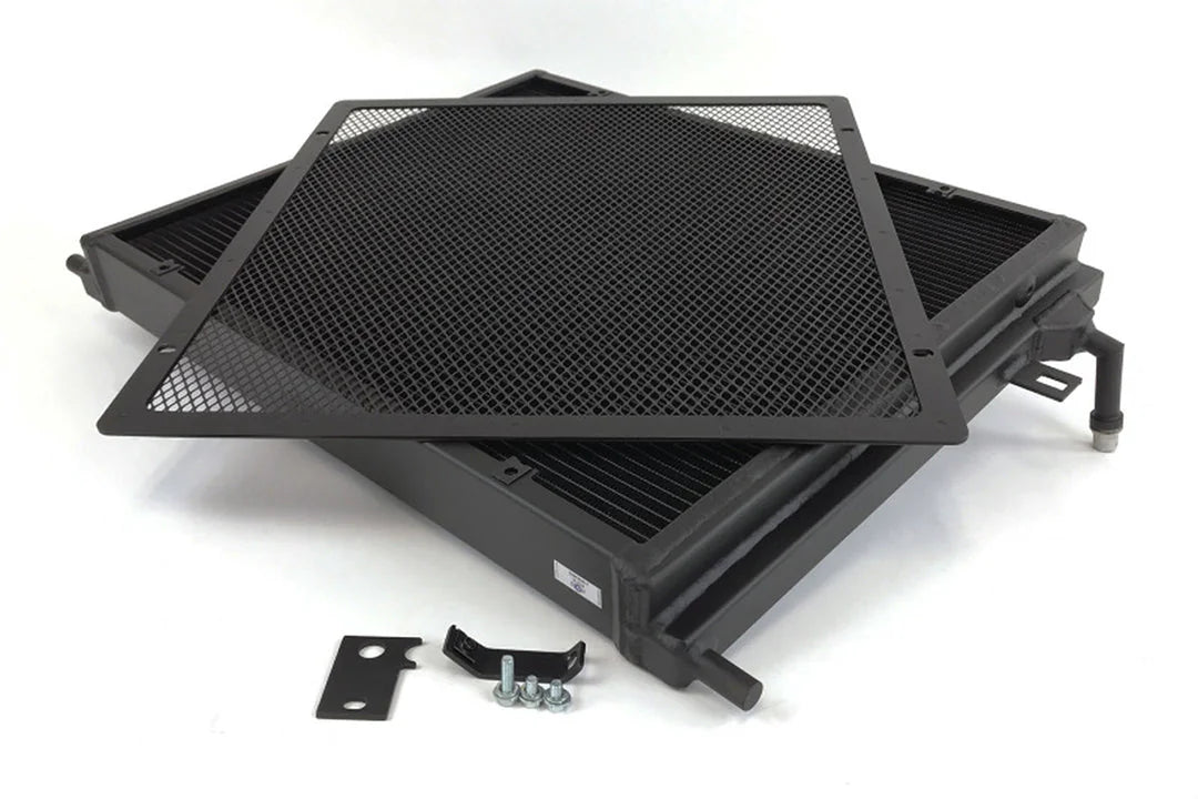 CSF #8075V BMW F8X M3/M4 Front Mount Heat Exchanger w/ rock guard - Black – view 3