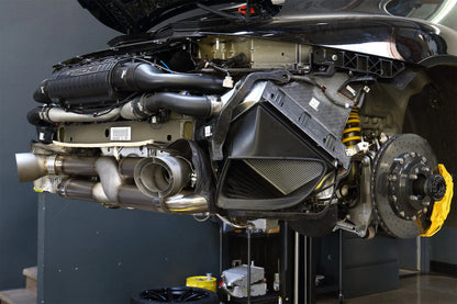 CSF #8166 Porsche 991 GT2 RS Twin Intercooler Set – installed