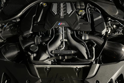 CSF #8178 BMW F9X M5/M8 Twin Charge-Air-Cooler Set – installed