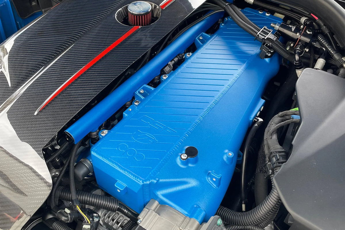 CSF #8200C A90 Supra / BMW B58 Charge-Air Cooler Manifold - Custom Finish – installed