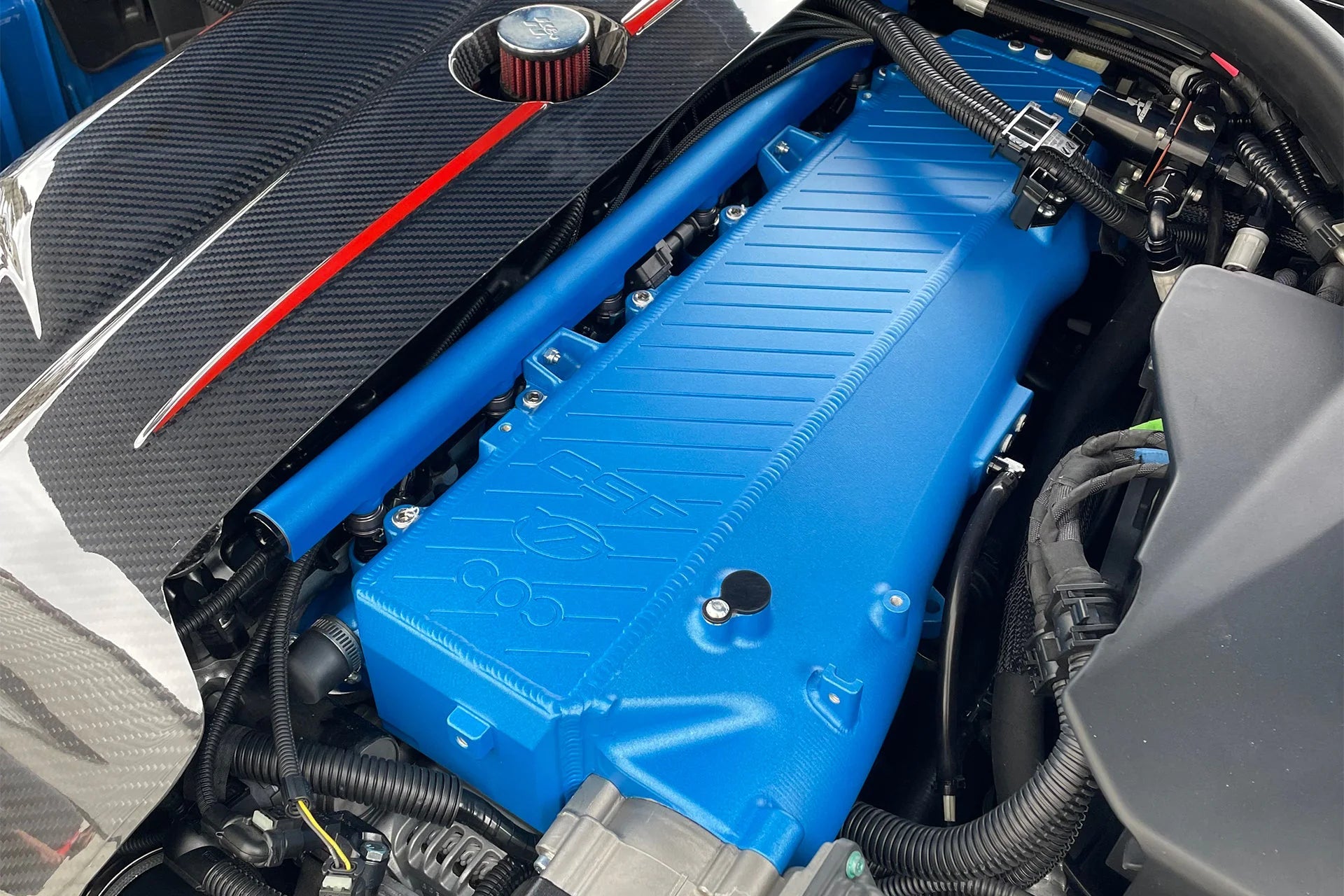 CSF #8200C A90 Supra / BMW B58 Charge-Air Cooler Manifold - Custom Finish – installed