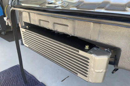 CSF #8201 Universal Dual-Pass Oil Cooler / RS Porsche / M22 x 1.5 / 22L x 4.75H x 2.16W – installed