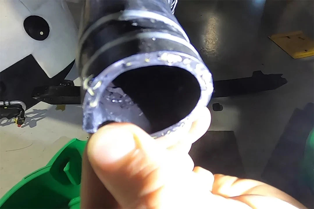 Deteriorated OEM plastic inlet and outlet necks