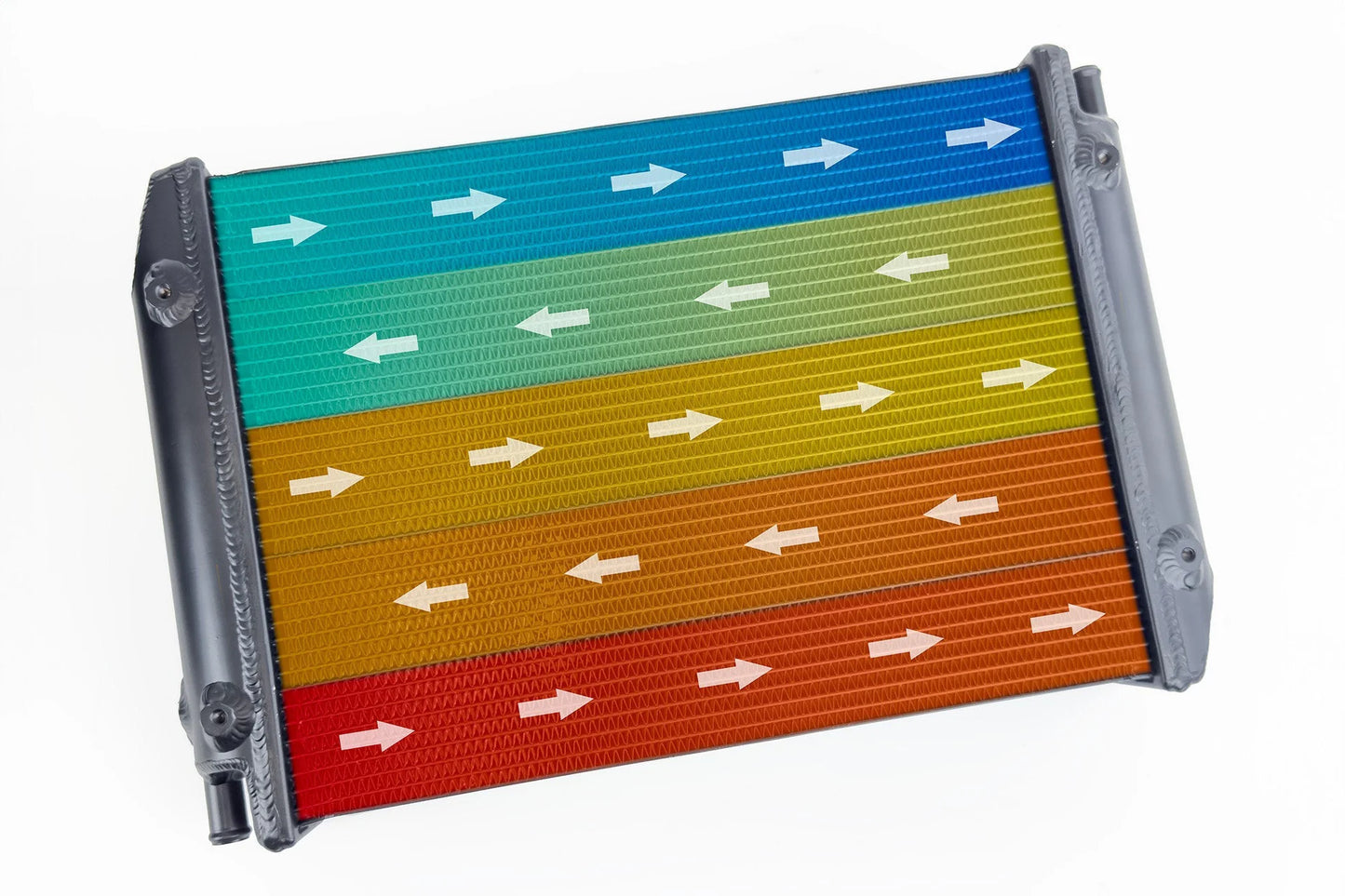 Five-pass radiator design
