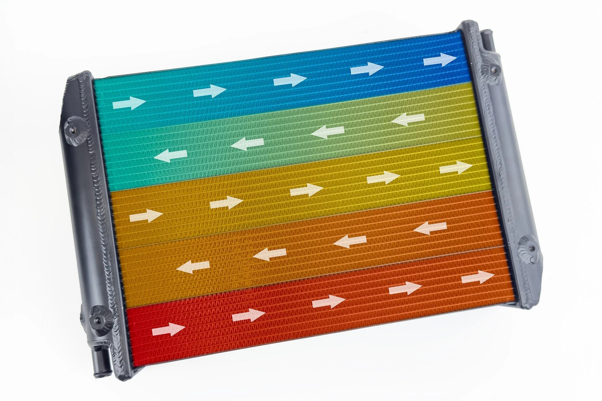 Five-pass radiator design