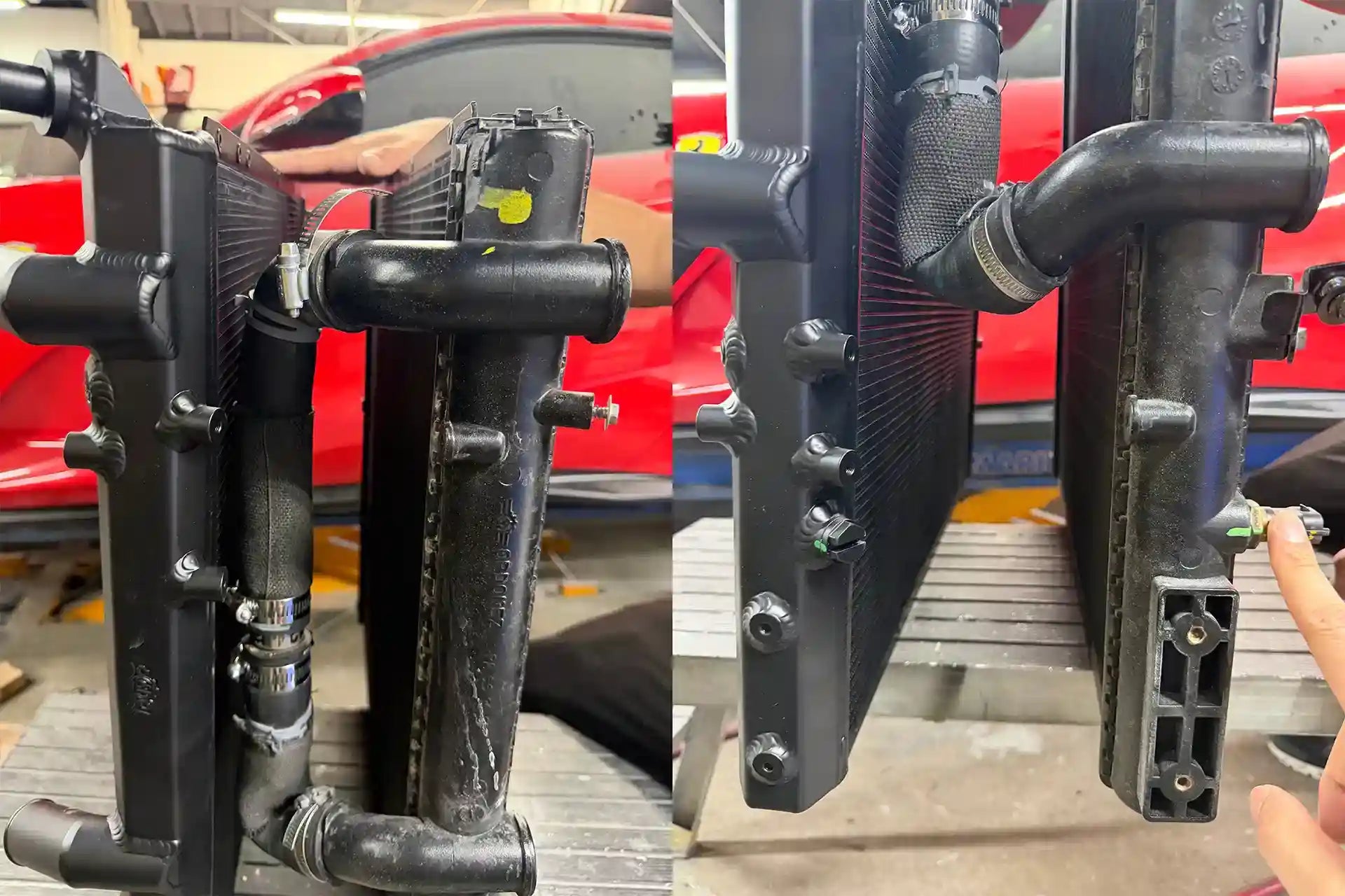 CSF #7250 Ferrari FF / GTC4Lusso / F12 / 812 / Monza High-Performance All-Aluminum Radiator - CSF vs OEM comparison (10)