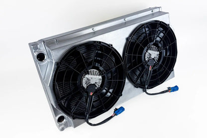 CSF Motorsport Dual-Pass Radiator with Shroud + 14" SPAL brushless fans & harnesses