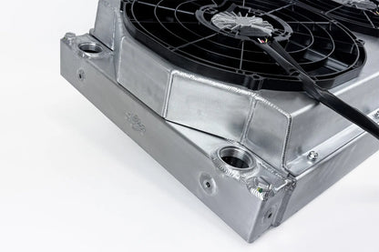 CSF Motorsport Dual-Pass Radiator with Shroud + 14" SPAL brushless fans & harnesses