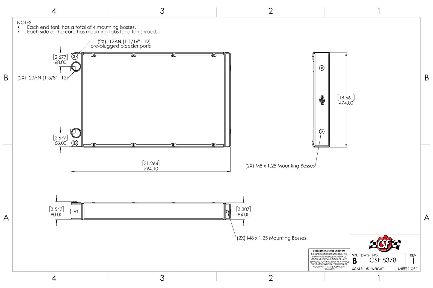 CSF Motorsport Dual-Pass Competition Radiator