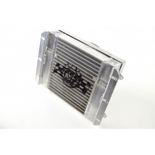 13.8in x 10in Dual Fluid Bar & Plate HD Oil Cooler w/9in SPAL Fan