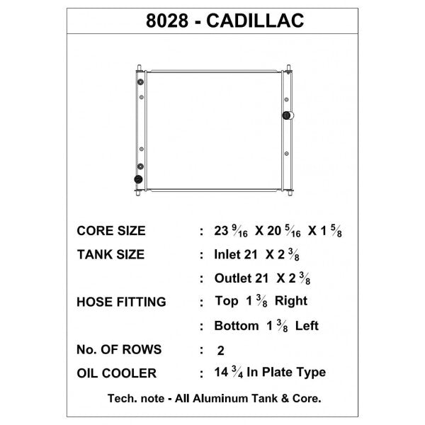 CSF #8028 09-14 Cadillac CTS-V (Sedan/Coupe/Wagon) High-Performance All-Aluminum Radiator